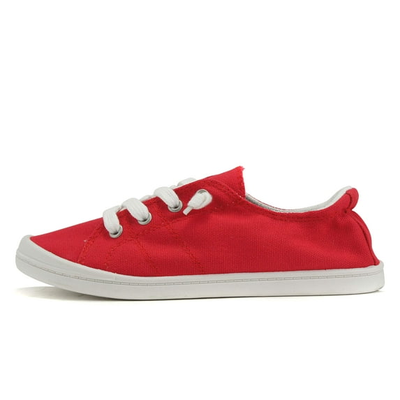 Soda Flat Women Shoes Linen Canvas Slip On Sneakers Lace Up Style Loafers Zig-S (8)