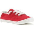 thumbnail image 1 of Soda Flat Women Shoes Linen Canvas Slip On Sneakers Lace Up Style Loafers Zig-S Red 7.5, 1 of 5