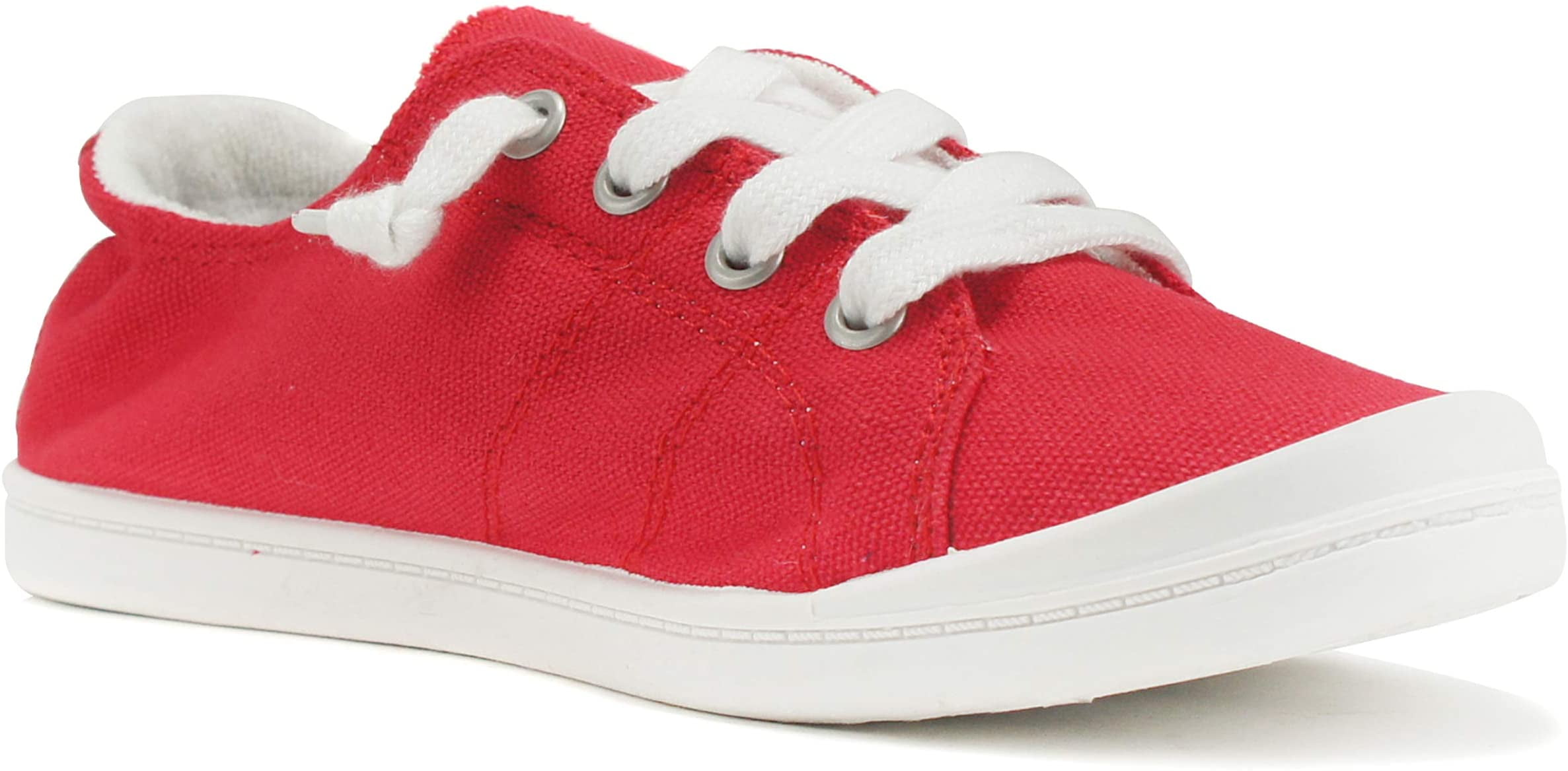 Soda Zig-S Women's Linen Canvas Slip-On Sneakers - Memory Foam Insoles, Lace-Up Casual Shoes