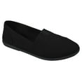 thumbnail image 1 of Soda Flat Women Shoes Linen Canvas Slip On Sneakers Loafers Memory Foam Gel Insoles Round Toe OBJI-S All Black 8.5, 1 of 2