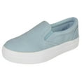 thumbnail image 1 of Soda Flat Women Shoes Slip On Loafers Casual Sneakers Memory Foam Insoles Hidden Platform / Flatform Round Toe CROFT-G Blue 5.5, 1 of 3