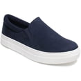 thumbnail image 1 of Soda Flat Women Shoes Slip On Loafers Casual Sneakers Memory Foam Insoles Hidden Platform / Flatform Round Toe HIKE-G Navy Blue 7.5, 1 of 2