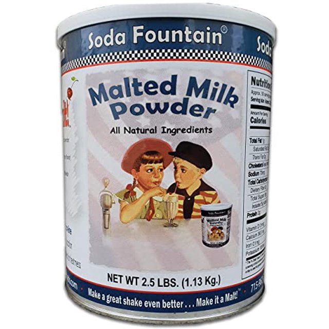 Soda Fountain Malted Milk Powder 2.5 Lb. (Single) Malt Powder for Ice Cream and Baking Made