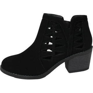 Leather Cutout Booties