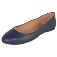 thumbnail image 1 of Soda Kreme Comfortable Basic Shoes Women Ballet Flat Round Toe Gel Insole Navy Blue 7, 1 of 2