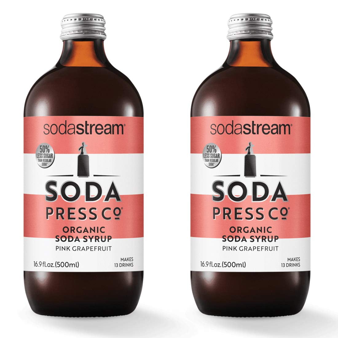 Soda Press Organic Pink Grapefruit Flavor Mix for SodaStream, 16.9 Fl