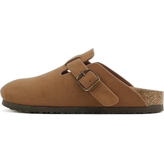 Soda Regis Women Round Toe Buckle Strap Slip-On Flatform Clog