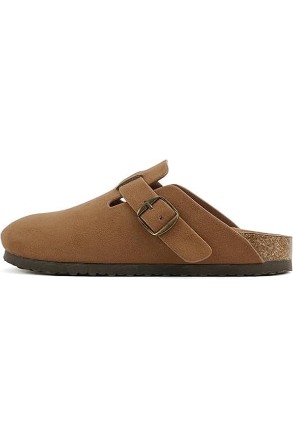 Soda Regis Women Round Toe Buckle Strap Slip-On Flatform Clog
