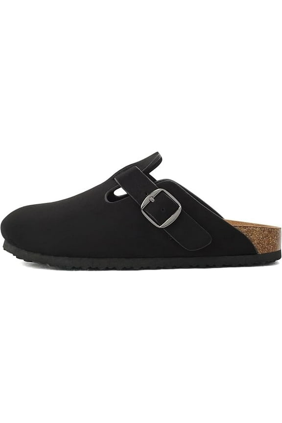 Soda Regis Women Round Toe Buckle Strap Slip-On Flatform Clog