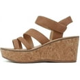thumbnail image 1 of Soda Sheet Women Round Toe Multi Strap Wedge Sandals, 1 of 2