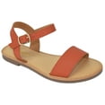 thumbnail image 1 of Soda Shoes Women Basic Gladiator Sandals Ankle Strap Open Toe BIGBOSS-S Orange 6, 1 of 2