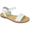thumbnail image 1 of Soda Shoes Women Basic Gladiator Sandals Ankle Strap Open Toe BIGBOSS-S White 6, 1 of 2