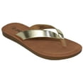 thumbnail image 1 of Soda Shoes Women Flip Flops Basic Plain Slippers Thongs Sandals Strap Casual Beach ELLA-S Metalic Gold 8, 1 of 2