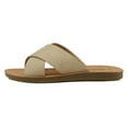 thumbnail image 1 of Soda Shoes Women Sandals Crisscross Band Strap Casual Slides REFLECT-S Beige Camel Blond 9, 1 of 5
