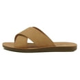 thumbnail image 1 of Soda Shoes Women Sandals Crisscross Band Strap Casual Slides REFLECT-S Tan Brown Coffee 8.5, 1 of 5