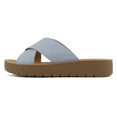 thumbnail image 1 of Soda Shoes Women Sandals Crisscross Strap Band&nbsp;Flatform Platform LUCY-S Light Sky Blue 8.5, 1 of 5