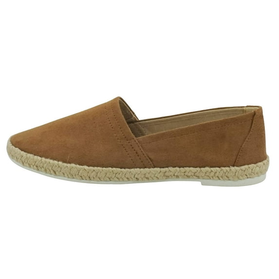 Soda Sneakers Flat Women's Shoes Canvas Slip-On Espadrilles Jute Wrap Loafers BETTY-S Brown Chestnut Coffee 10