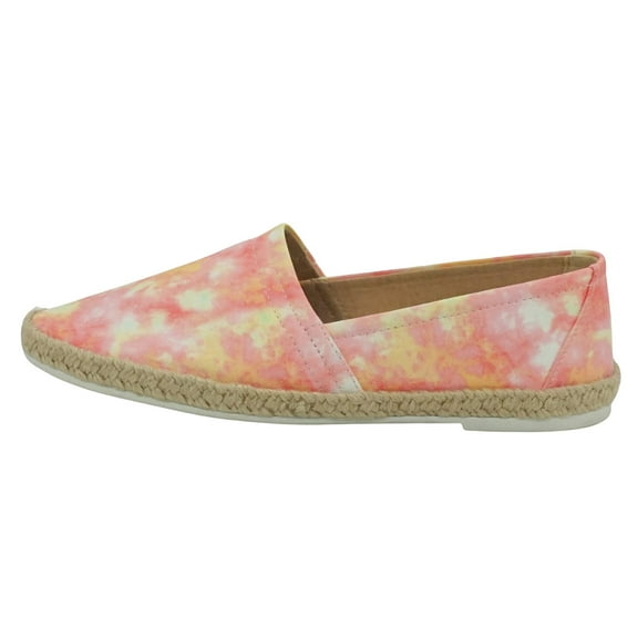 Soda Sneakers Flat Women's Shoes Canvas Slip-On Espadrilles Jute Wrap Loafers BETTY-S Dye Pink Mauve 6