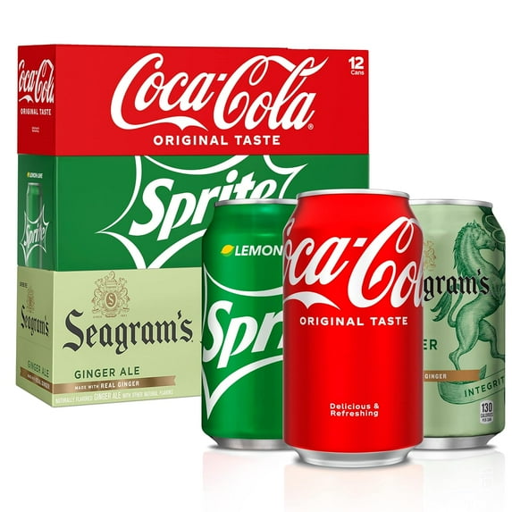 Soda Soft Drink Party Pack, 12 Fl Oz