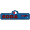thumbnail image 1 of Soda Street Sign | Indoor/Outdoor | Funny Home Decor for Garages, Living Rooms, Bedroom, Offices | SignMission personalized gift, 1 of 5