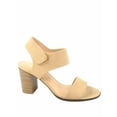 thumbnail image 1 of Soda Wait Womens Open Toe Chunky Heel Ankle Strap Block High Heel Dress Sandals ( Natural, 9 ), 1 of 2