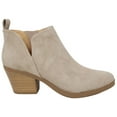 thumbnail image 1 of Soda Women Ankle Boots Slip On Booties V Cut Shaft Pointed Toe ARMORY-S Beige Taupe 5.5, 1 of 3