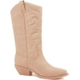 thumbnail image 1 of Soda Women Cowgirl Cowboy Western Stitched Boots Pointy Toe Knee High Reno-S Pink 8.5, 1 of 4
