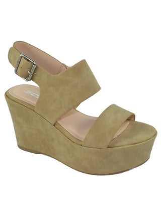 SODA Wedges in Womens Shoes Beige Walmart