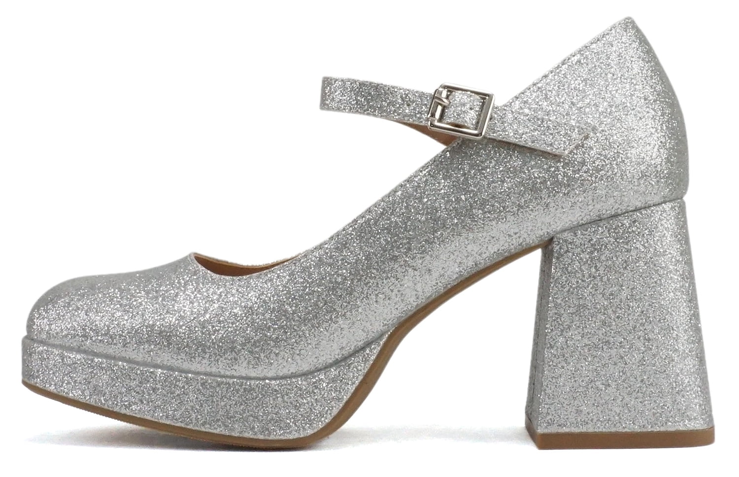 Soda Women Mary Jane Platform Shoes Square Toe High Chunky Heel Pump ...