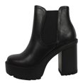 thumbnail image 1 of Soda Women's Chelsea Platform Lug Block Ankle Boot, Black ,  65 M US, 1 of 1