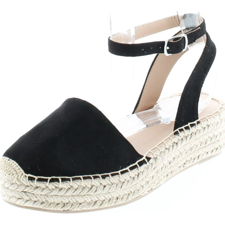 Soda Women s Fiesta Cotton Ankle Strap Crochet Espadrilles
