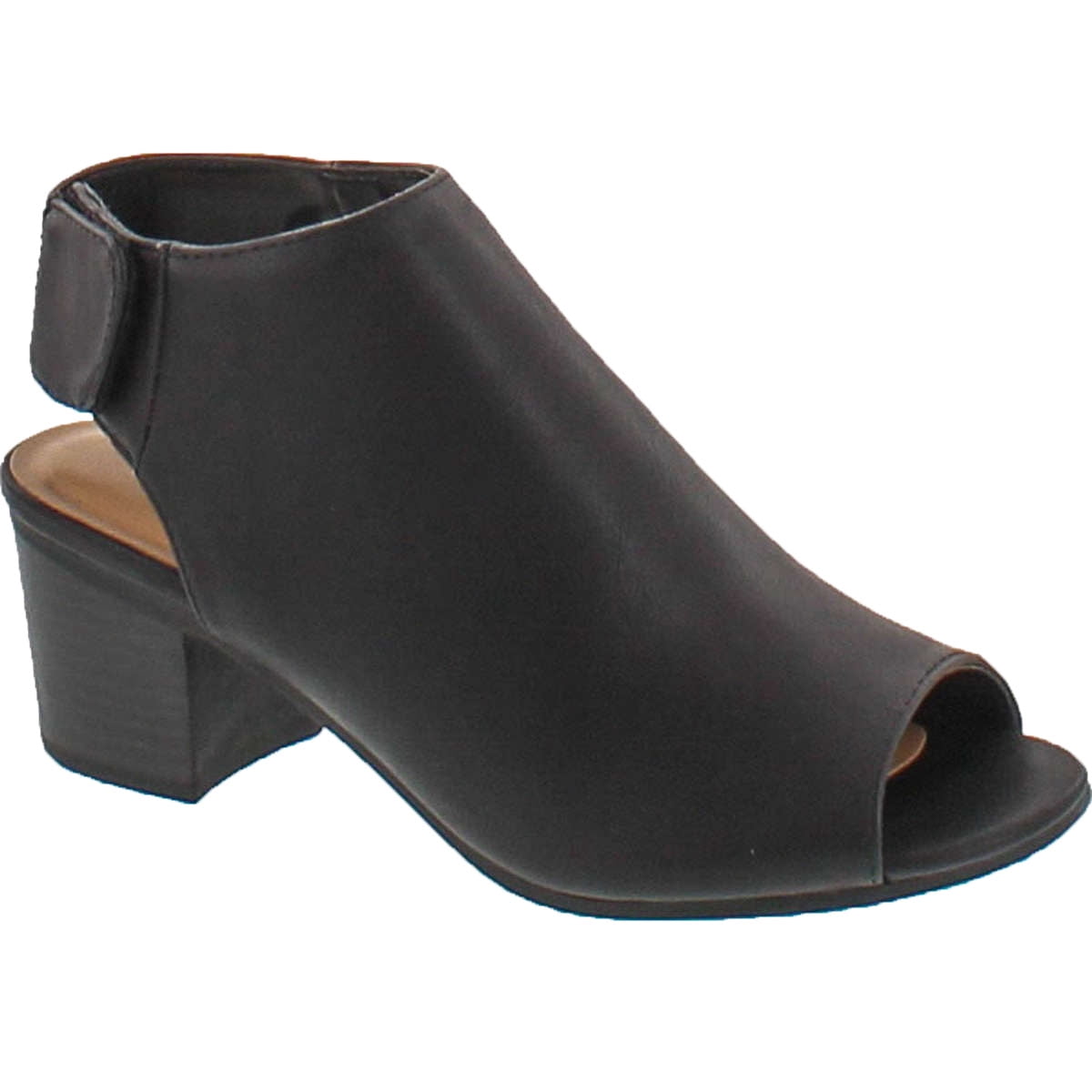 soda peep toe booties