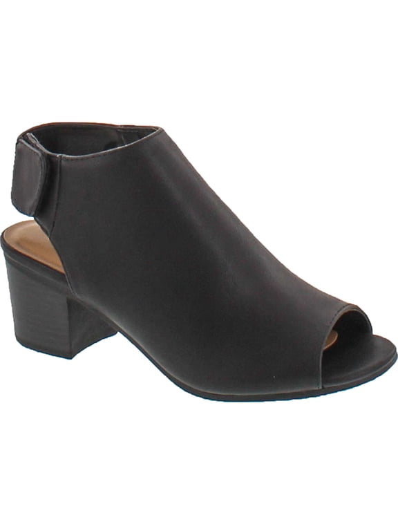 Soda Women's Harlyn-S Leatherette Cutout Peep Toe Booties