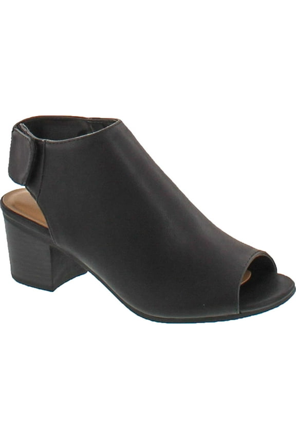 Soda Women's Harlyn-S Leatherette Cutout Peep Toe Booties