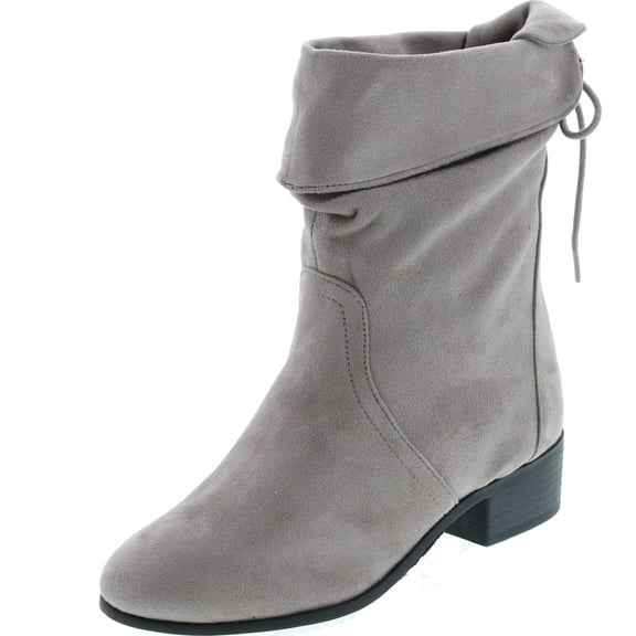Soda Women's Slouchy Boot Round Toe Faux Suede