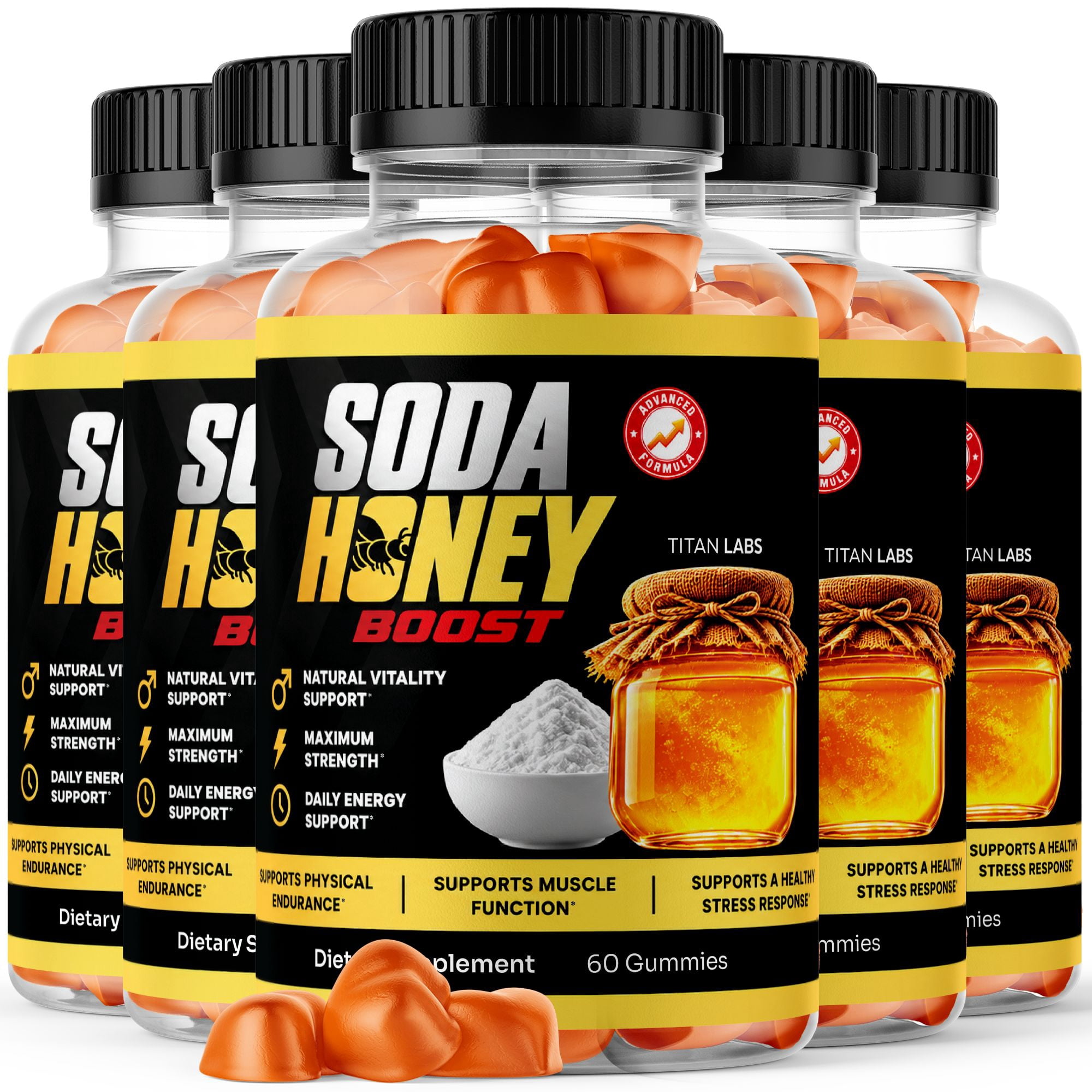 SodaHoney Boost ACV Male Gummies Advanced Formula Vitamin Supplement (5 ...