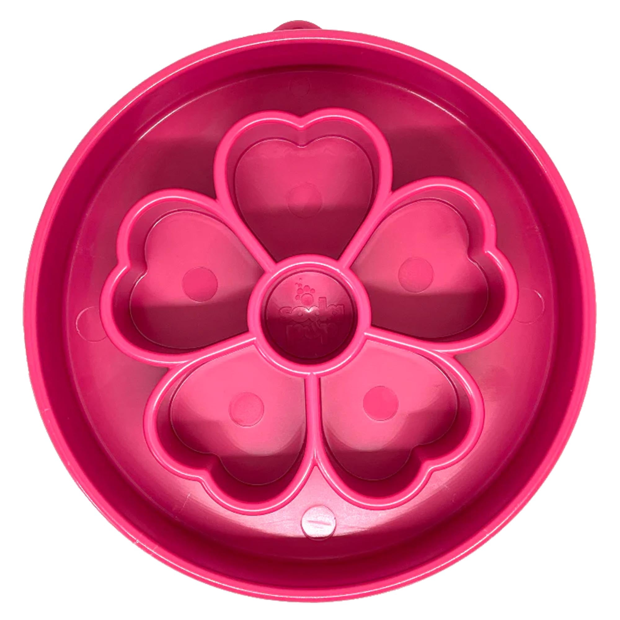 Pink Flower Design Slow Feeder Dog Bowl