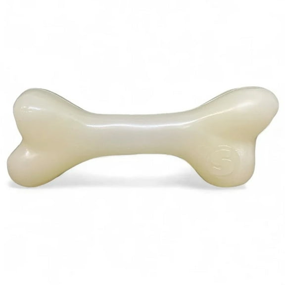 SodaPup Glow Bone - Durable Dog Treat Dispenser & Chew Toy Made in USA from Non-Toxic, Pet Safe, Food Safe Natural Rubber for Mental Stimulation, Problem Chewing, Calming Nerves & More