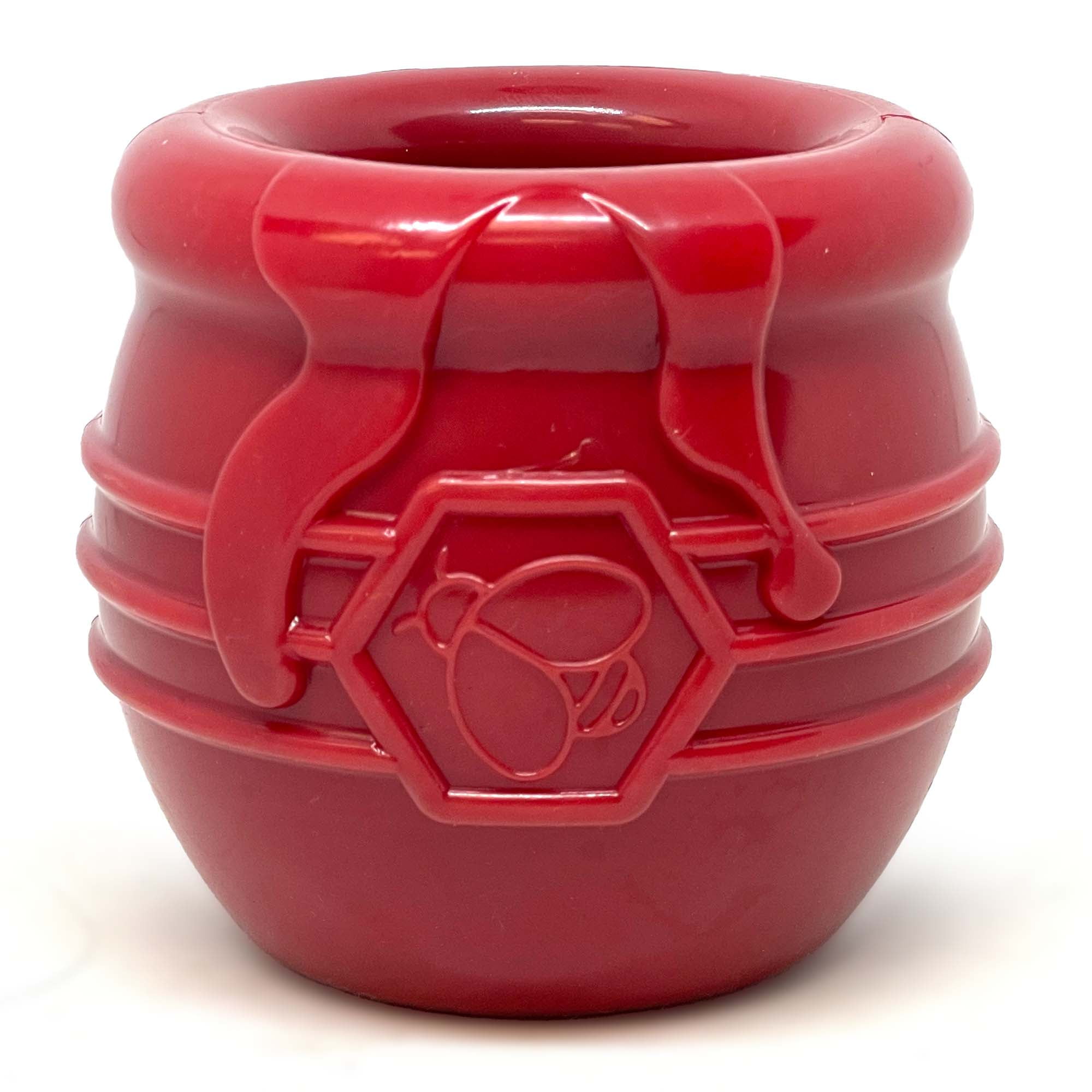 SodaPup Honey Pot –Durable Dog Treat Dispenser & Enrichment Toy Made in USA from Non-Toxic, Pet Safe, Food Safe Natural Rubber Material for Mental Stimulation, Problem Chewing, Calming Nerves, & More
