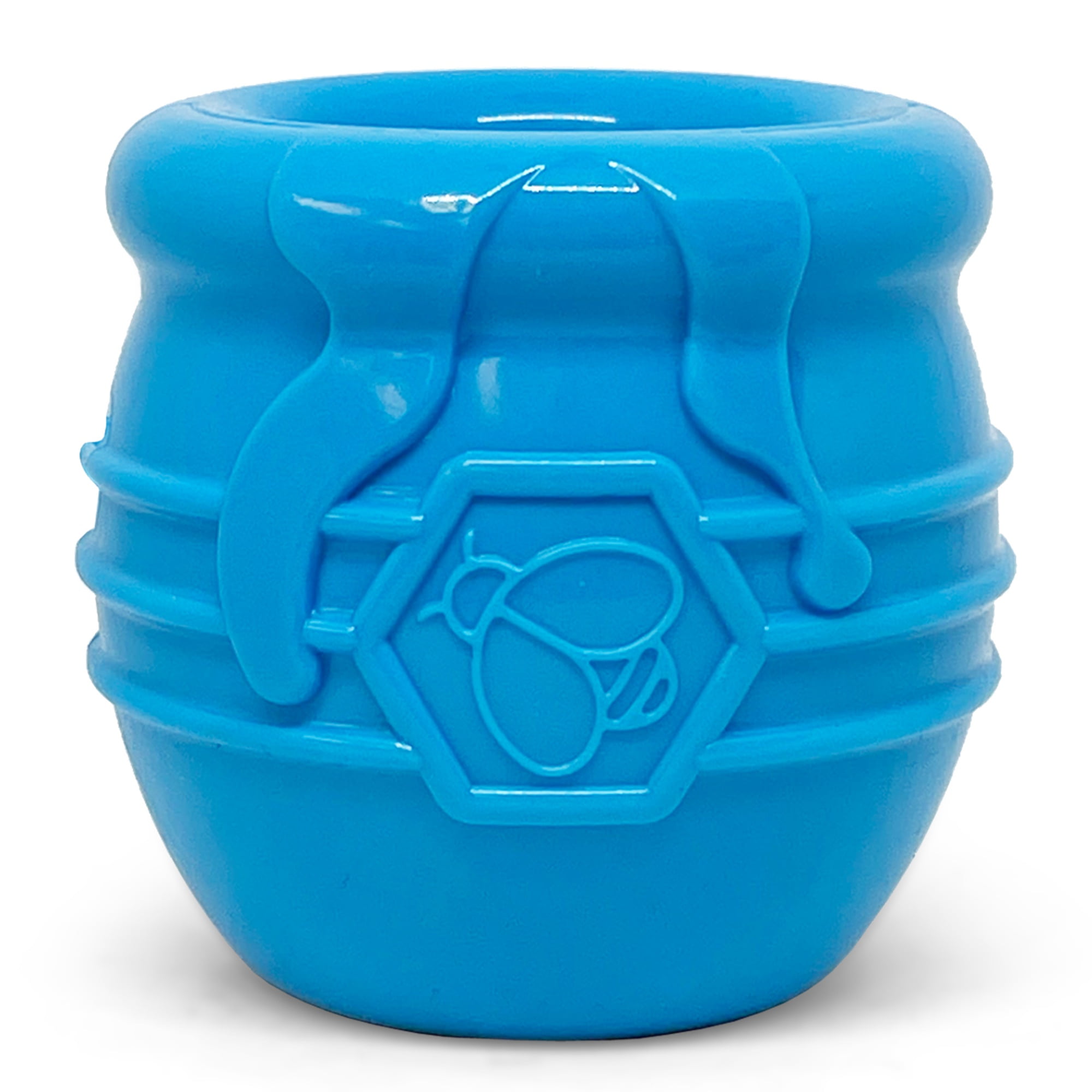 SodaPup Durable PUP-X Honey Pot Rubber eCupTreat Dispenser and Enrichment Toy, XL, Blue
