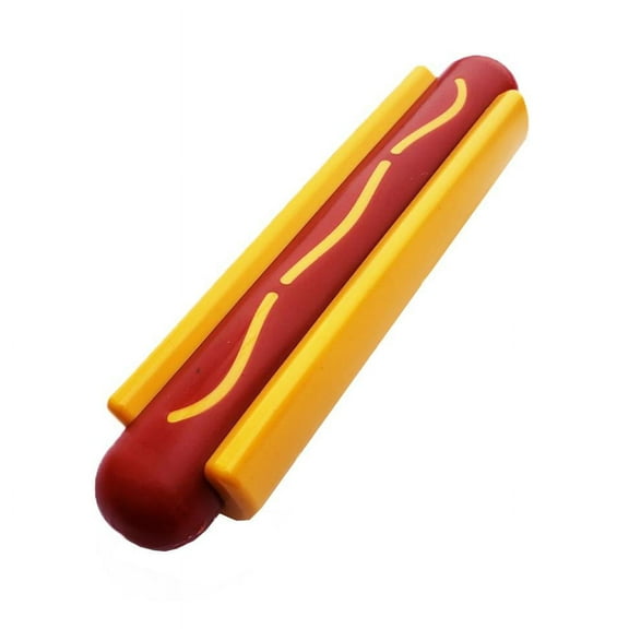 SodaPup Hot Dog Ultra Durable Nylon Dog Chew Toy for Aggressive Chewers, Guaranteed Tough, Non-Toxic, Reduces Boredom and Problem Chewing