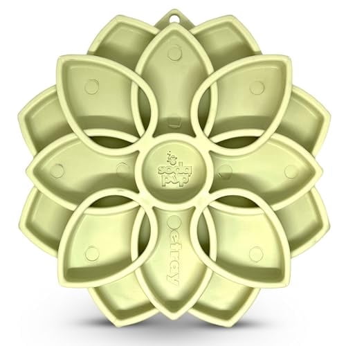 SodaPup Mandala Softie eTray - Durable Enrichment Feeder Made in , Non-Toxic, Pet-Safe, Food Safe Rubber for Mental Stimulation, Avoiding Overfeeding, Fresh Breath, Digestive Health, Calming, & Mo