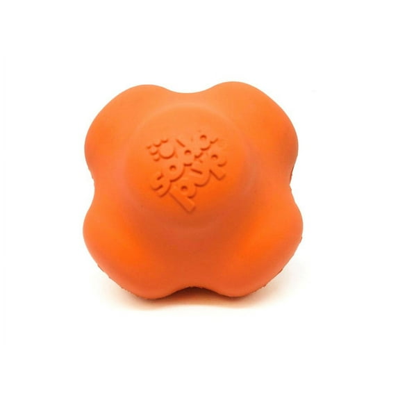 SodaPup Rubber Retrieving Crazy Bounce Dog Toys, Orange