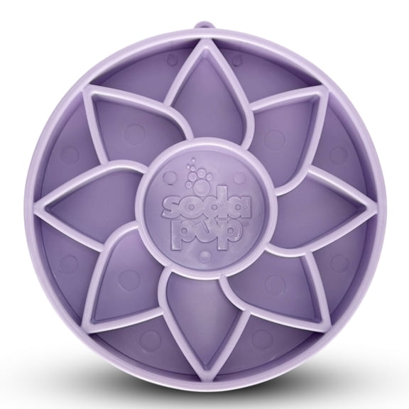 SodaPup Sunflower Softie eTray Durable Enrichment Feeder Made in USA from Non-Toxic, Pet-Safe, Food Safe Material for Mental Stimulation, Calming, Slowing Down Eating, Healthy Digestion, & More