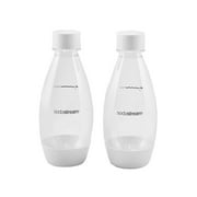 SodaStream 1/2L Slim White Carbonating Bottle, 2 Pack