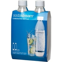 SodaStream 1 Liter Carbonating Bottles, Twin Pack, White