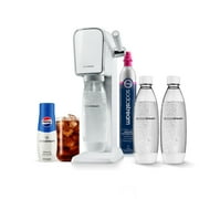 SodaStream Art Sparkling Water Maker Bundle with CO2, 2 Bottles, and Pepsi Drink Mix, White