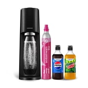 SodaStream Terra Sparkling Water Maker Bundle withCO2, Bottle and Pepsi + Mountain Dew Drink Mix, Black