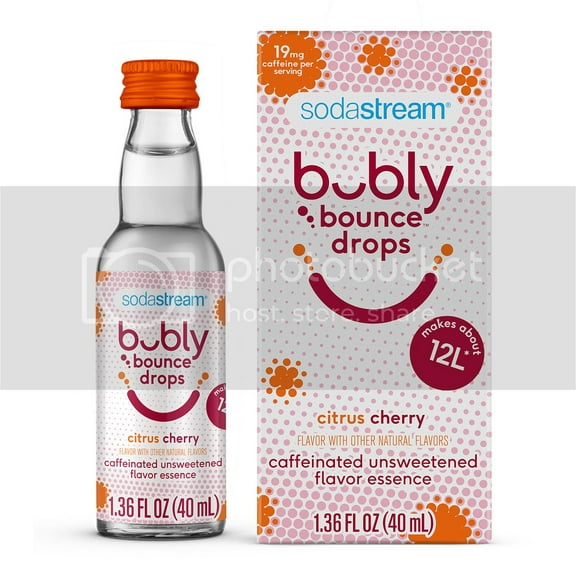 SodaStream Bubly Drops Citrus Cherry Flavored Sparkling Water Flavor Mix, 1.36 fl Oz