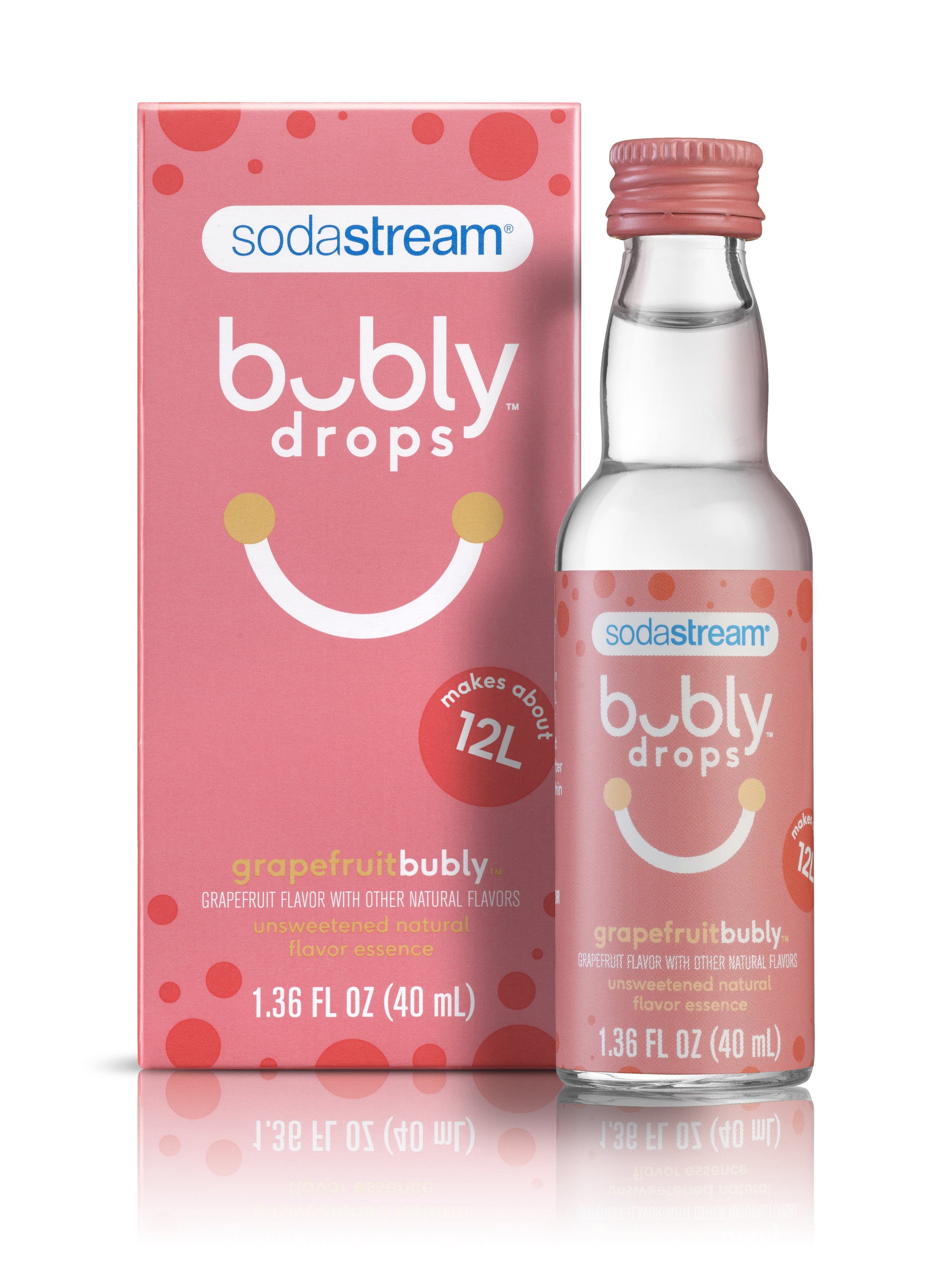 SodaStream Bubly Drops, Grapefruit, 1.36 fl oz.